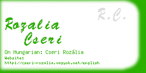 rozalia cseri business card